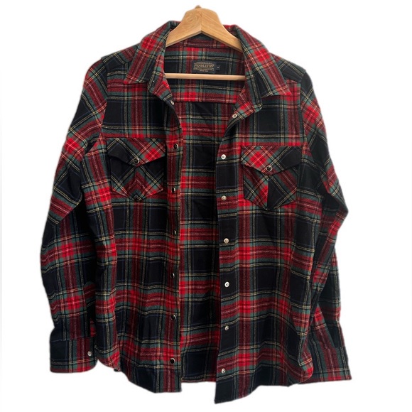 Pendleton High Grade Western Shirt Flannel Women’s Medium Snap buttons - Picture 3 of 5